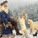 santa with animals